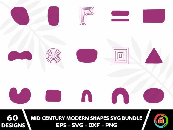 Download Mid Century Modern Shapes Svg Bundle - Modern Collection