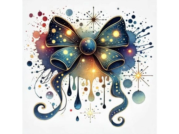 Download Inkblot-style Bow with Abstract Shapes a - Abstract shapes Collection