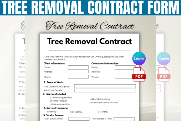 Download Tree Removal Contract Form Template - Oval Collection