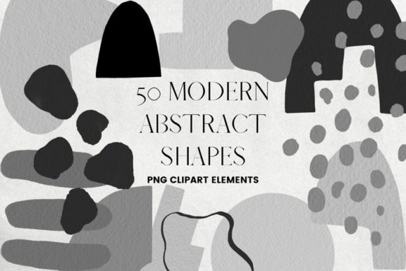 Download 50 Grey and Black Abstract Shapes - Abstract shapes Collection
