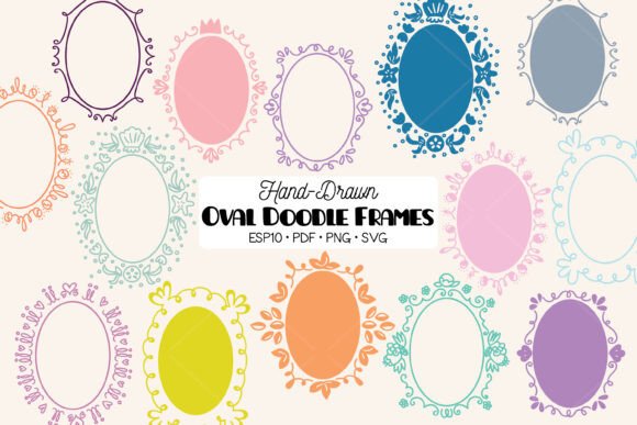 Download Oval Frame Color | Round Wreath Border - Oval Collection